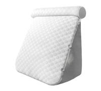 Generic Cuscino a Cuneo per Testiera Triangolare, Rinfrescante E Morbido per Sedersi, Leggere O Lavorare, Cuscino per La Schiena per Riposare, Regalo, Grigio