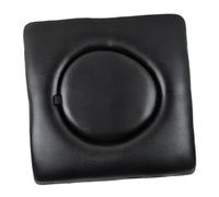 Generic Cuscino da commodo in pelle in pelle per sedia da cambio, sedia da toilette, Rotondo Nero