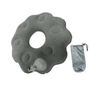 Generic Cuscino gonfiabile a per sedile, cuscino ergonomico pieghevole per coccige, floccato per uso quotidiano, divano, donna, casa, Grigio con Borsa, Premere