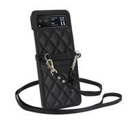 Generic Custodia a portafoglio per Motorola Moto Razr 40, con cinturino da polso, custodia a tracolla in pelle con 2 scomparti per carte di credito, cordino regolabile, custodia per telefono da donna