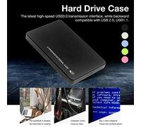 Generic Custodia Esterna per HDD SSD, Scatola per Custodia per Disco Rigido Plug and Play Compatibilità Universale Portatile per PC per Ufficio Domestico (BLACK)