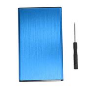 Generic Custodia per Disco Rigido del Computer, Custodia per Disco Rigido Unità con velocità di Trasferimento da 6 Gbps, LED per HDD SSD da 2,5 Pollici (BLUE)