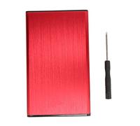Generic Custodia per Disco Rigido del Computer, Custodia per Disco Rigido Unità con velocità di Trasferimento da 6 Gbps, LED per HDD SSD da 2,5 Pollici (rosso)