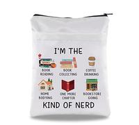 Generic Custodia per libri (tela, cerniera, beige, I'm The Book Reading BS), protegge libri, contiene piccoli accessori, regalo divertente e personalizzato per gli amanti dei libri