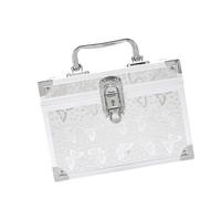 Generic Custodia per manicure, scomparto extra large a doppio strato, scatola per attrezzi per massaggi SPA, impermeabile, per elettricisti e artigiani, Argento