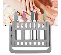 Generic Custodia per Punte Trapano per Manicure a 16 Fori, Durevole, Ecologica, per Saloni Professionali e Uso domestico. Rosa Rossa (GRAY)