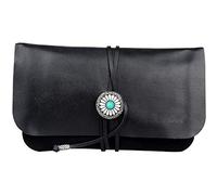 generic Custodia per Sigarette Creativa Genuine Leather Smoke Pouch Storage, Portable Rolling Travel Smoking Pipe Bag Holder per 2 Tubi e Accessori, Vintage Unisex/Nero/18Cm * 11Cm