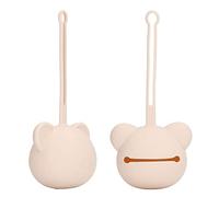 Generic Custodia Porta Ciuccio in Silicone Protezione Morbida e Durevole per Neonati Maschi e Ragazze a Forma di Orso, Custodia Portatile in Silicone per Ciuccio da Viaggio per Maniglia del