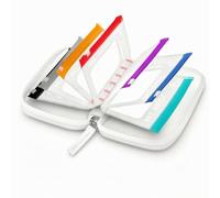 Generic Custodia Portapillole Impermeabile Organizer Farmaci Astuccio Compresse Porta Medicinali Borsa Pillole in Pelle PU con Tasche Removibili E Area, Array, Bianco, 7 Sacchetti