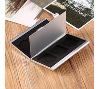 Generic Custodia Portatile per Schede di Memoria in Alluminio per 6 Schede SD Accessorio Fotografico Compatto e Facile da Trasportare Argento