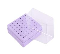 Generic Custodia Portatile per Utensili per Unghie, Organizer per Punte Trapano per Unghie, 49 Fori, per Riporre in Modo Efficiente, Scatola Versatile per Riporre le Teste degli Smalti per Saloni, per