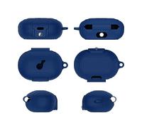 Generic Custodia protettiva in silicone per auricolari portatile antiurto con moschettone antigraffio per Anker Soundcore Space A40 Scatola di ricarica