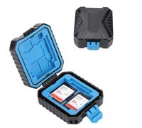 Generic Custodia Protettiva per Scheda di Memoria Portatile Nera Impermeabile per Schede SD TF Leggera Anti-shock Resistente per gli Amanti della Fotografia ABS + PC + TPV 2,87 X 2,32 X 1,02 Pollici