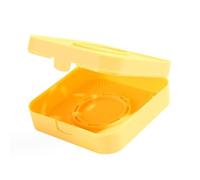 Generic Custodia Vuota per Spugna per Trucco, Supporto Portatile per Piumino Cipria, Contenitore Traspirante, Scatola per Trucco Durevole per Donna, per la Casa e il Viaggio (YELLOW)