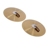 Generic Cymbals a Mano da 16 Pollici, 1 Paio di Piatti Tradizionali in Marcia delle Dita, Strumento Musicale Ritmo della Banda Gong per Performance per Adulti Infantili
