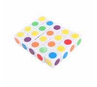 Generic Dadi a Punti Colorati a 6 Colori Set di Dadi Didattici Ad Angolo Retto da 6 Pezzi, Colorati a Facce Durevoli per Giochi da Tavolo, Situazioni di Insegnamento Digitale