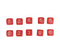 Generic Dadi Rossi, 20pcs a 6 Dati da Dadi in Plastica da 16 Mm in Angolo Rotondo per Poliedrici Set da da da da 16 Mm per Insegnamento Numerico (rosso)
