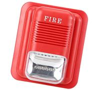 Generic DC12V 24V di Allarme Antincendio con Suono e Luce Sirena Ad Alta intensità per la Sicurezza Antincendio Rosso 5,3 X 4,5 X 1,9 Pollici