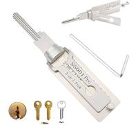 Generic Decodificatore per chiavi master in acciaio inox, kit di grimaldelli, 2 in 1, strumenti per aprire facilmente le porte di accesso, varie forme, SS001-SS002 (SS001 Pro)