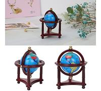 Generic Decorazione da Studio Girevole per Mini Globo per Casa delle Bambole per Bambola in Scala 1/12, Accessori per Casa delle Bambole di Alta qualità per il Soggiorno (Mogano)