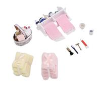 Generic Decorazione del Bagno della Casa delle Bambole 1:12 Set di Accessori in Miniatura Realistici per Box/Cover Modello e Display per Scatole da Camera