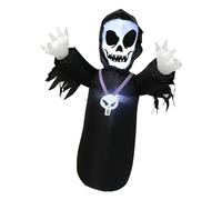 Generic Decorazione Gonfiabile di Halloween Morte Spettrale Puntello Fantasma Oggetto di Scena Realizzata in Poliestere con LED Adatta per Giardino Interno E