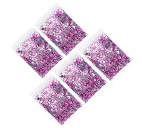 Generic Decorazioni da Tavola con Coriandoli Rosa Glitter per Feste di Battesimo per Ragazze, Accessori per Feste con Paillettes da 8 Mm per il Primo Compleanno del Bambino, 5 Sacchetti X 15 (Lettera)