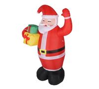 Generic Decorazioni di Natale Gonfiabile per Nata Natale Saltare in Aria Babbo Natale con Luci a LED Resistenti Al Mete -esterno Decorazione per il Cortile per Giardino per la Festa di (2)