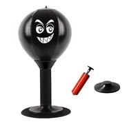 Generic Desktop Punching Base a Ventosa Resistente E Valvola di Pressione Borsa da Pugni Tavolo Pallina Allenamento Rilassante Adatto a Adulti, Nero