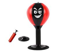 Generic Desktop Punching Base a Ventosa Resistente E Valvola di Pressione Borsa da Pugni Tavolo Pallina Allenamento Rilassante Adatto a Adulti, Rosso