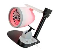 Generic -desktop Ventola, Semplice Meccanismo a Leva a Pressione Ventola del Motore Flama di Cazzo Leggero 2 in 1 Design Artigianato Fine per Camere Letto (rosso)