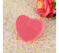Generic Detergente per Pennelli Trucco Strumento di Pulizia Durevole per L'uso Quotidiano Guanto Portatile in Silicone a Forma di Cuore per Tutti i Pennelli e Spugne, Viola 3,3 X,0 (PINK)
