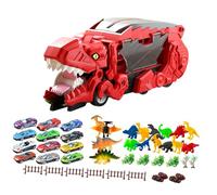 Generic Dinosauro giocattolo, auto mangiatrici di dinosauri, set da gioco per veicoli, regalo di compleanno, camion da trasporto, giocattoli di dinosauro rossi