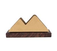 Generic Dispenser di Tovaglioli in Acciaio Inossidabile Design Dorato per Ristoranti e Case Base in Legno Stile Naturale Compatto 19x6x9 Cm (Doppia gobba)