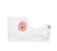 Generic Dispenser per Nastro Ricaricabile con Taglierino Elegante e Durevole per Lavori Manuali e Uso in Ufficio Supporto in Acrilico Trasparente 12 X 6,5 X 3,5 Cm (Oro rosa)
