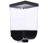Generic Dispenser Quadrato per Alimenti Secchi da Parete con Buona Tenuta per e Lavanderia, in Plastica Nera (1L)