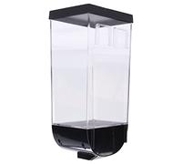 Generic Dispenser Quadrato per Alimenti Secchi da Parete con Buona Tenuta per e Lavanderia, in Plastica Nera (1.5L)