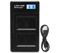 Generic Display LCD Doppio per Base di Ricarica USB per Batteria Al Litio NP FW50 con Schermo LCD Intelligente a Doppio Canale, Design Compatto e Portatile, Compatibile con Laptop, Auto, Power Bank
