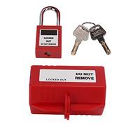 Generic Dispositivo di Blocco della Presa 100-220 V con Struttura più Spessa e più Rigida per L'energia Elettrica, Chiave del Lucchetto 38 Mm per Scatola di Blocco della Presa Elettrica, per Carbone e