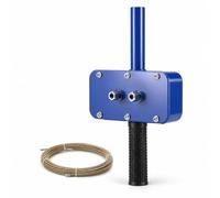 Generic Dispositivo Passacavi Elettrico Passafili Passacondotti Guidafilo Manuale con Fune 15 M Metallico E Testa Adattatrice Adatto per Cablaggi in Conduit