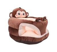 Generic Divano in Peluche con Supporto Morbido per Imparare a Sedersi, Perfetto per i Bambini a Casa (scimmia marrone)