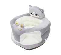 Generic Divano in Peluche con Supporto Morbido per Imparare a Sedersi, Perfetto per i Bambini a Casa (gatto grigio)