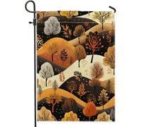 generic Divertenti bandiere autunnali da giardino con bosco 30,5 x 45,7 cm, per esterni, bandiere verticali standard per la casa, scena, cortile, cortile, prato, decorazione per esterni