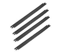 Generic Dorsi per Rilegatura a Filo Doppio da 100 Pezzi, in Metallo Resistente, Passo 3:1, per Rilegatura di Documenti in Formato A4, Diametro 7,9 Mm (BLACK)