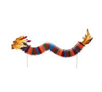 Generic Dragon Dance Paper Carta Fatta a Mano Drago Giocattolo Decorazione Foto Prop Drago di Carta Del Capodanno Cinese per La Celebrazione Del Festival, 3M