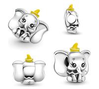 Generic Dumbo Disney Ciondolo Elefante Volante, Argento Sterling 925, Compatibile con Pandora e Altri Braccialetti
