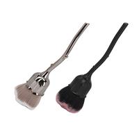 Generic Duo Pennelli per Cipria Alla Rosa, Lussuosi Pennelli Morbidi per Spolverare Fard e Nail Art, 2 Pezzi Dal Design Elegante Realizzati in Resistente ABS e Nylon
