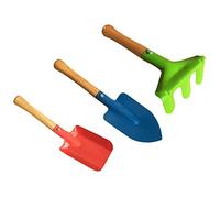 Generic Durevole Set di 3 Mini Pale da Giardino per Bambini, Strumento Professionale per il Divertimento Sulla Spiaggia e Sulla con Manico in Legno Duro