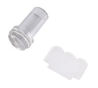 Generic Durevole Strumento per Stampare Nail Art in Silicone Trasparente, Manicure Facile e Veloce, per Uso Professionale e Domestico, Set di Stampini e Raschietti 1 Pezzo in 0,8 * 1,8 Pollici e,7