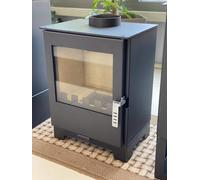 Generic EEK A+ Verso piccola stufa a legna da 3 l, potenza da 5 KW, compatta ed efficiente, ideale per casa e giardino
